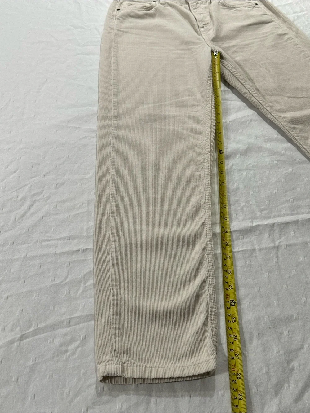 BDG Urban Outfitters Cream Corduroy Mom Pants 28